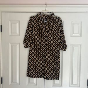 Mudpie black/gold patterned dress. Size S